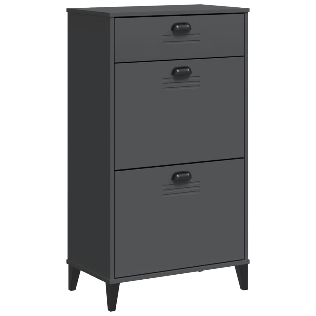 vidaXL Shoe Cabinet VIKEN Anthracite Gray Engineered Wood