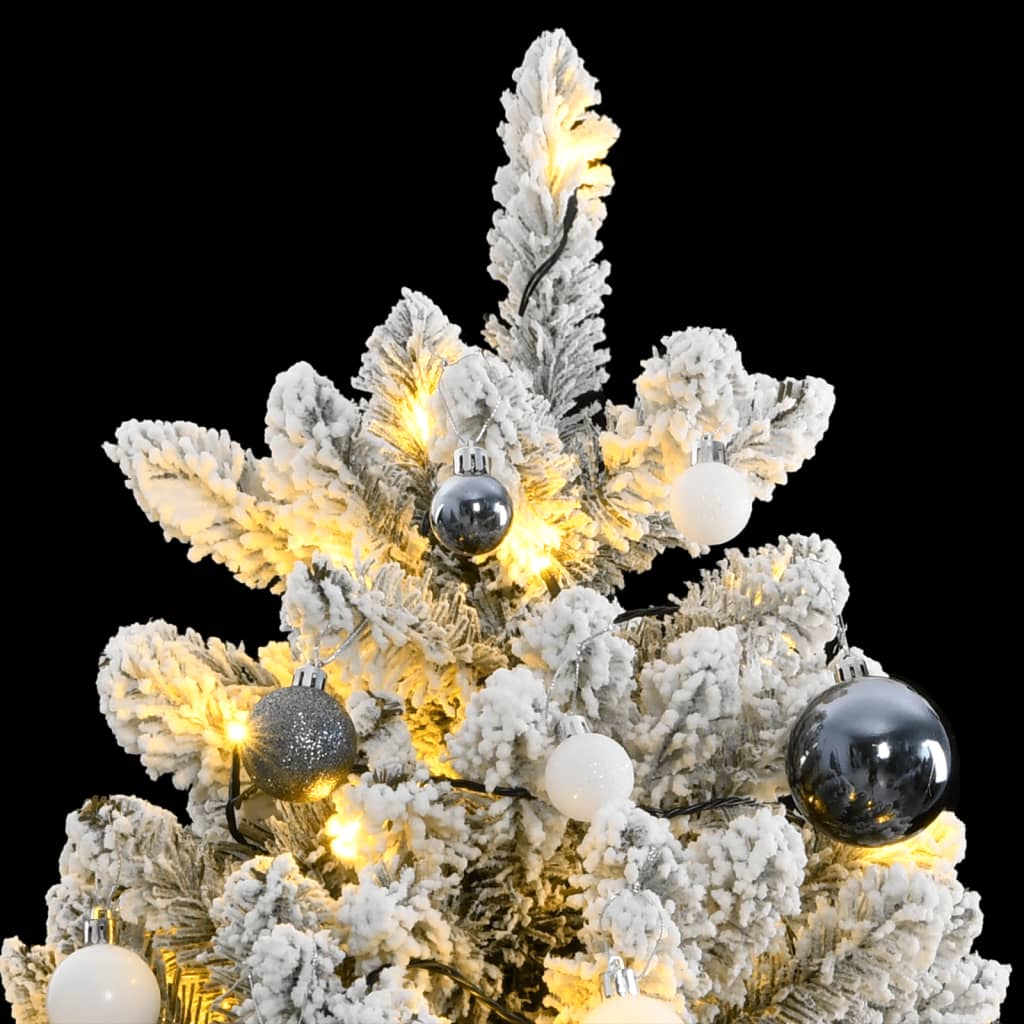 vidaXL Artificial Hinged Christmas Tree 300 LEDs & Ball Set 70.9"