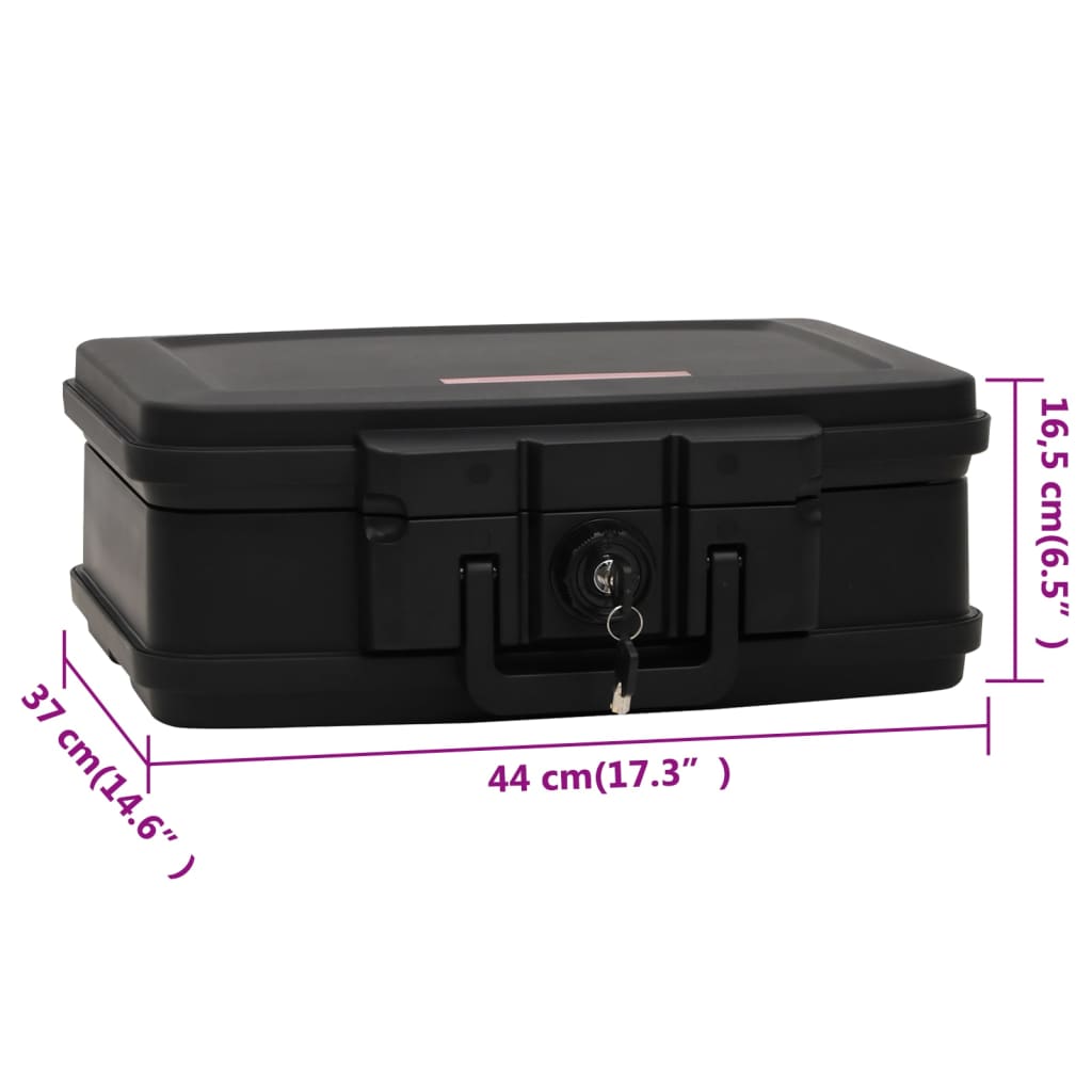 vidaXL Safe Box Black 17.3"x14.6"x6.5"