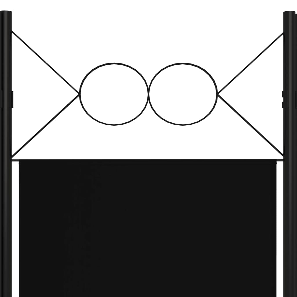 vidaXL 3-Panel Room Divider Black 47.2"x70.9"