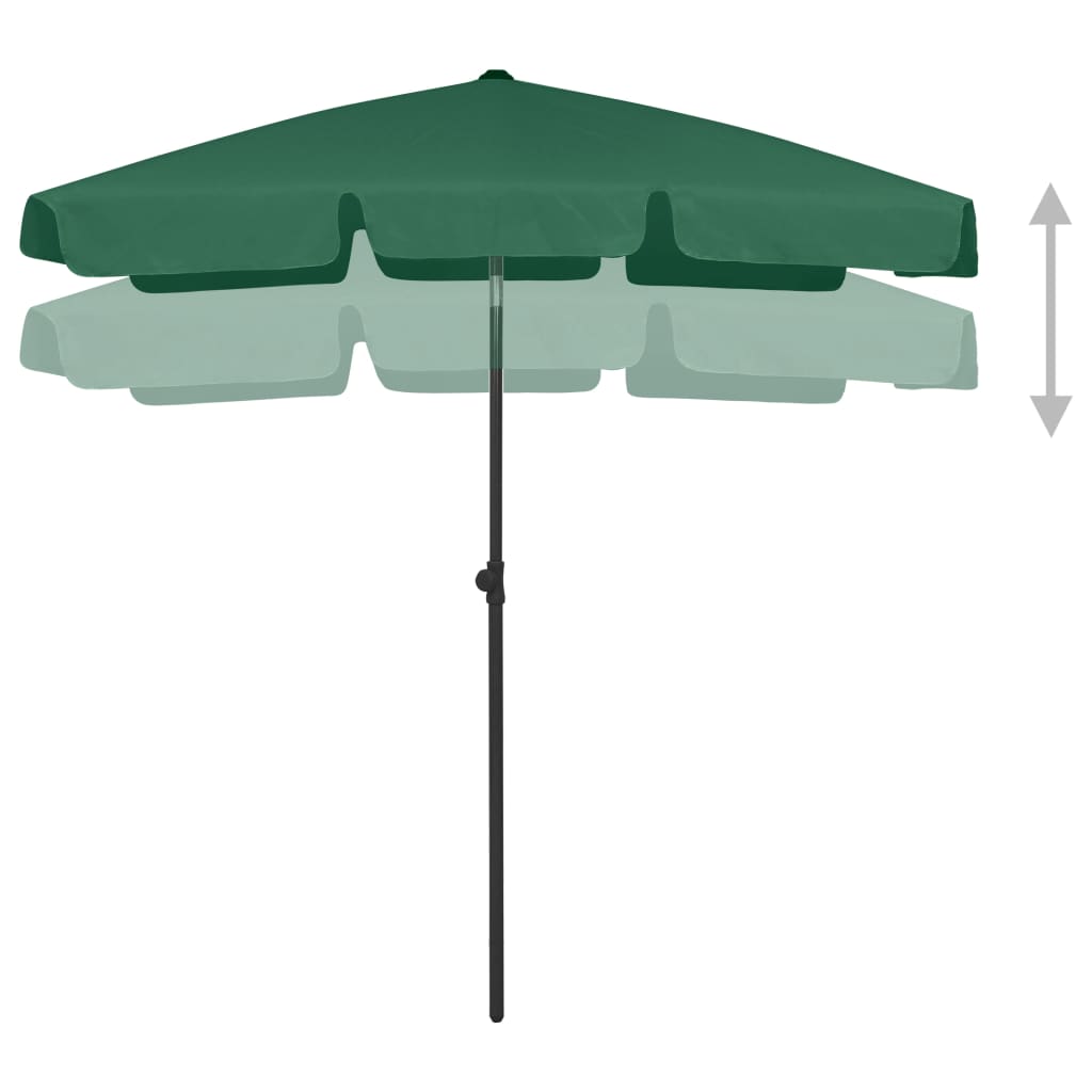 vidaXL Beach Parasol Green 70.9"x47.2"