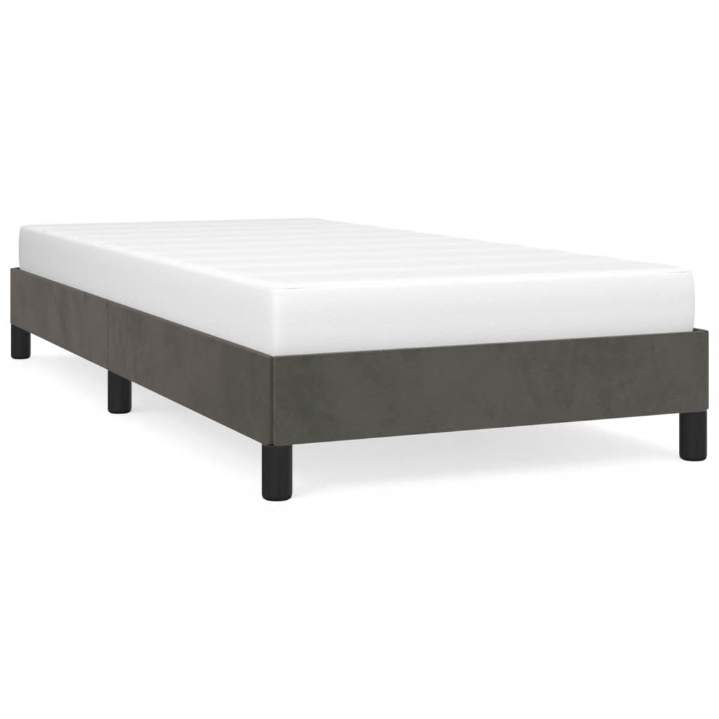 vidaXL Bed Frame Dark Gray 39.4"x79.9" Twin XL Velvet