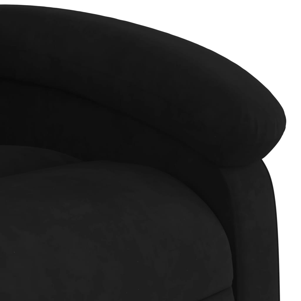 vidaXL Massage Recliner Chair Black Velvet