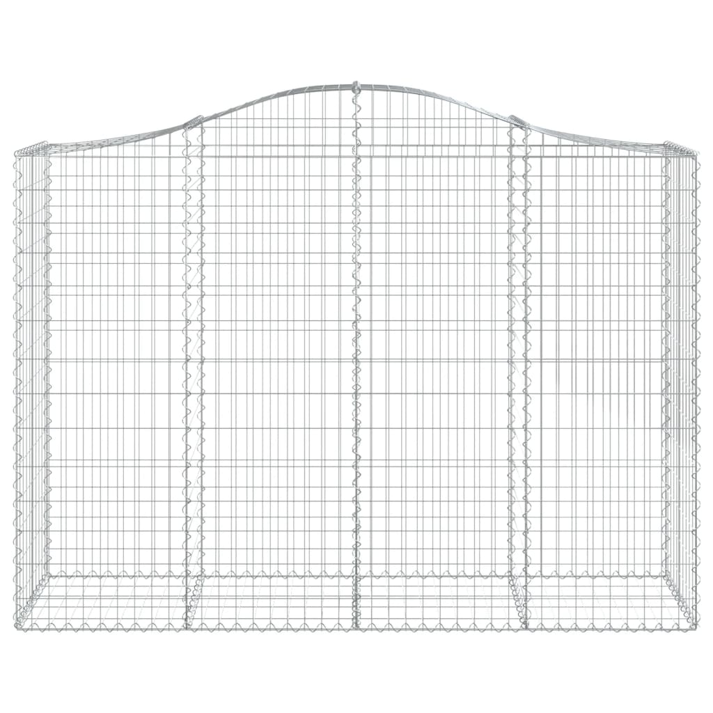 vidaXL Arched Gabion Basket 78.7"x19.7"x55.1"/63" Galvanized Iron