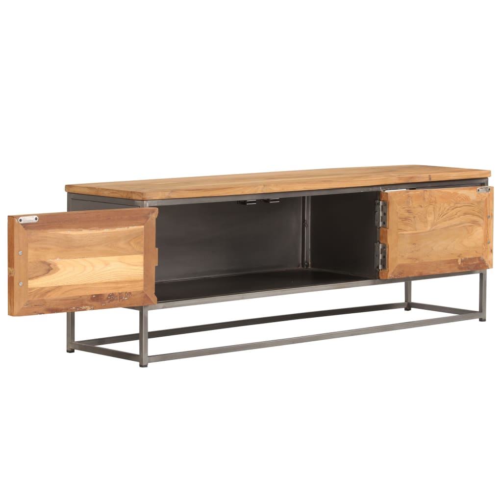 vidaXL TV Stand Recycled Teak and Steel 47.2"x11.8"x15.7"