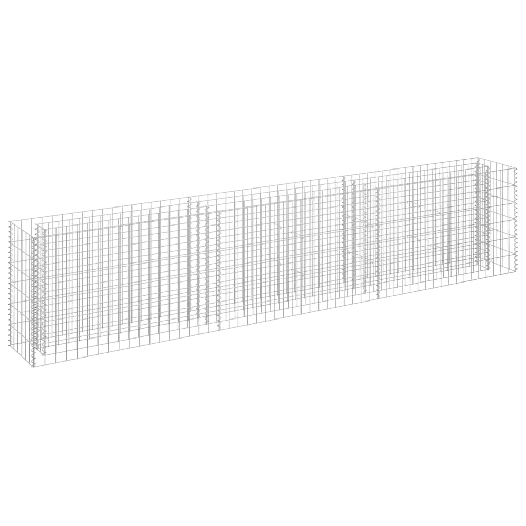 vidaXL Gabion Raised Bed Galvanized Steel 106.3"x11.8"x23.6"