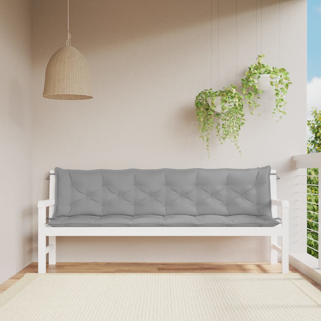 vidaXL Garden Bench Cushion Gray 78.7"x(19.7"+19.7")x2.8" Oxford Fabric