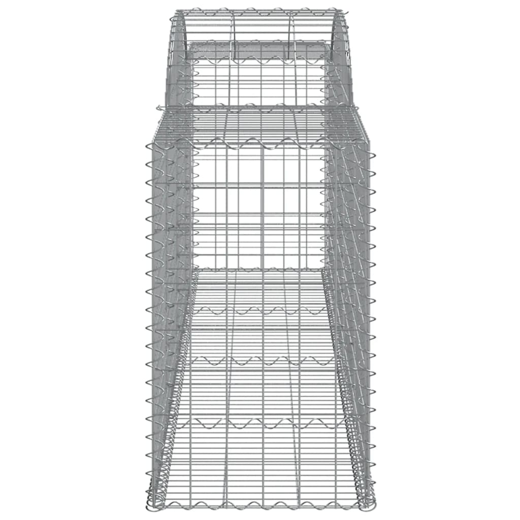 vidaXL Arched Gabion Baskets 11 pcs 118.1"x19.7"x31.5"/39.4" Galvanized Iron