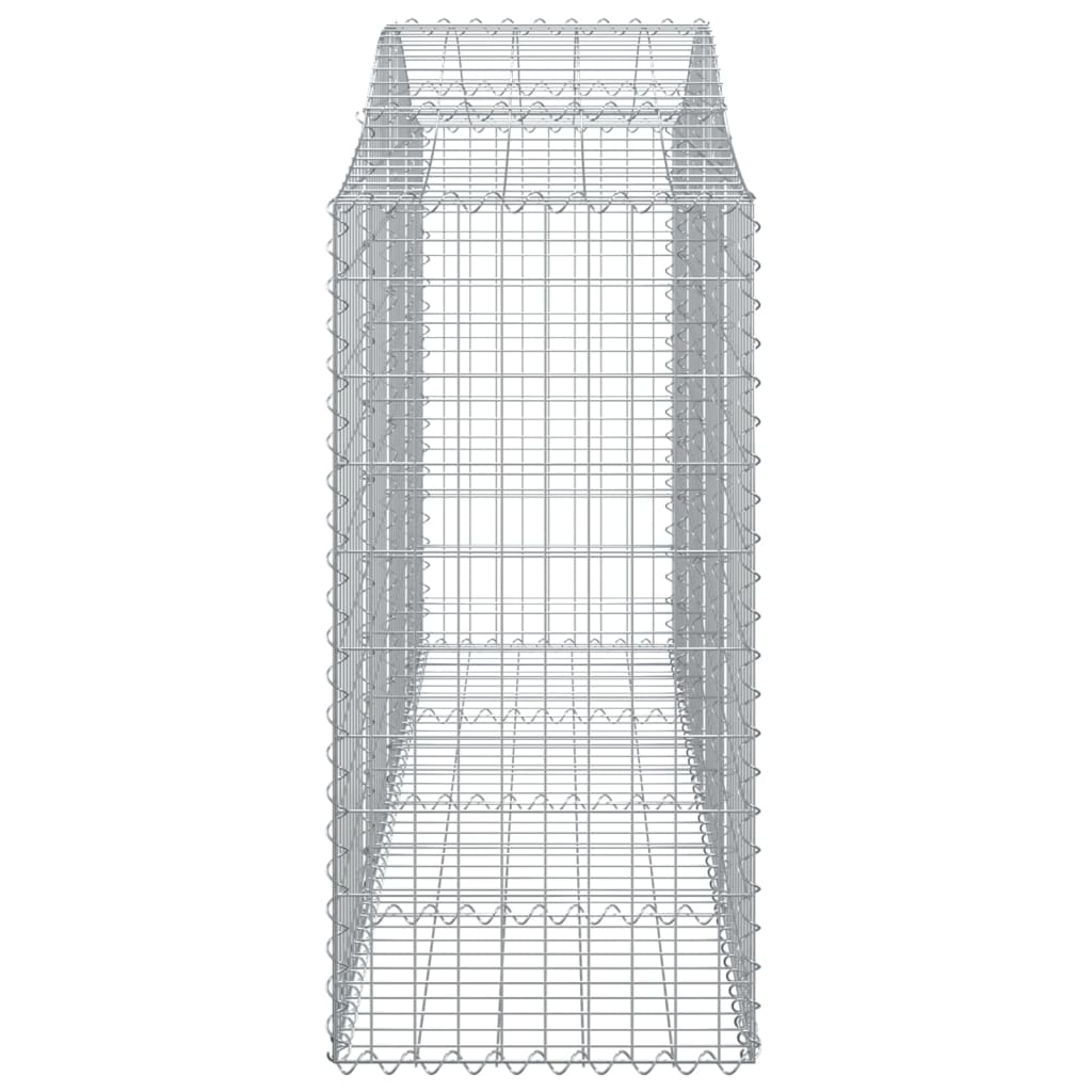 vidaXL Arched Gabion Baskets 14 pcs 78.7"x19.7"x47.2"/55.1" Galvanized Iron