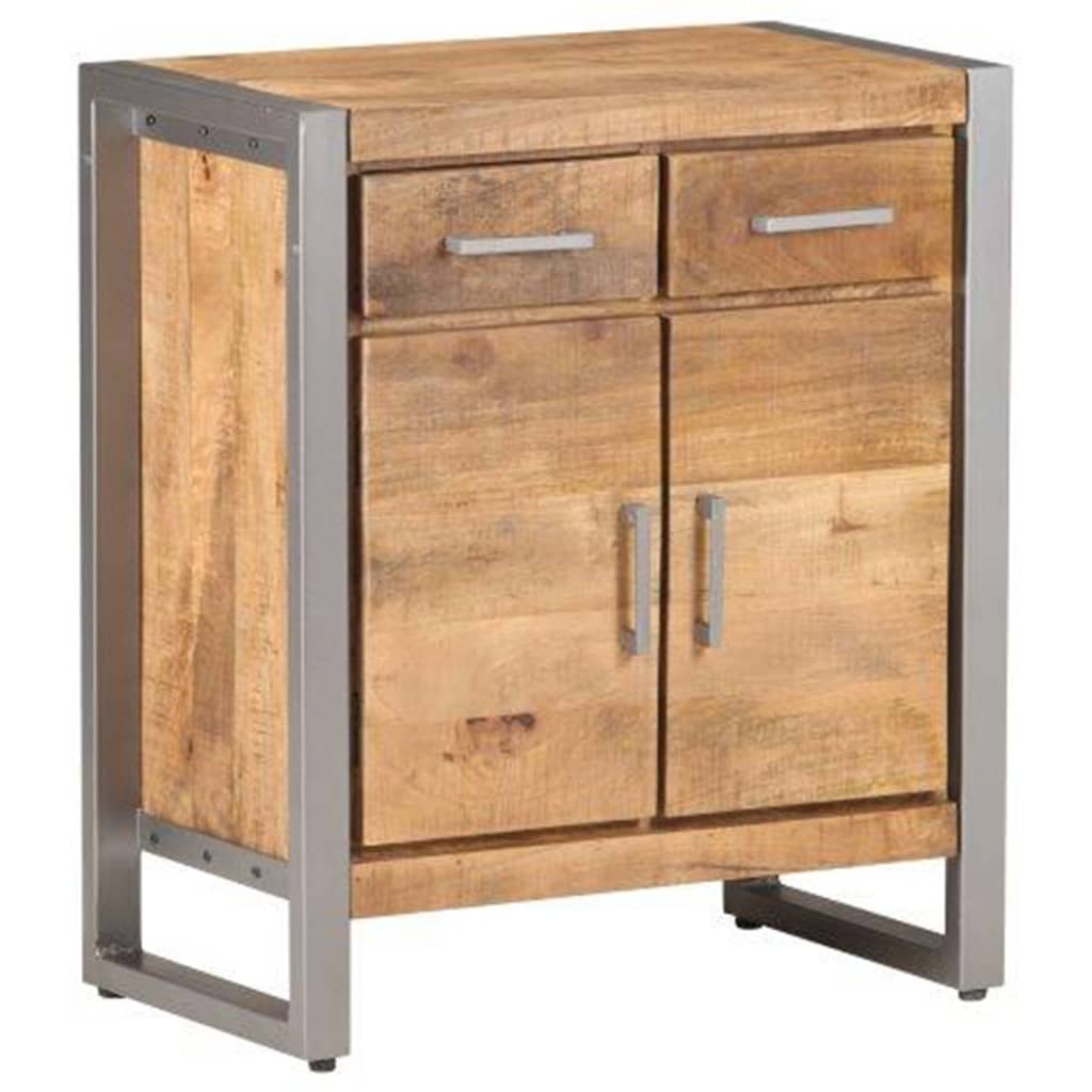 vidaXL Sideboard 23.6"x13.8"x28.3" Rough Mango Wood