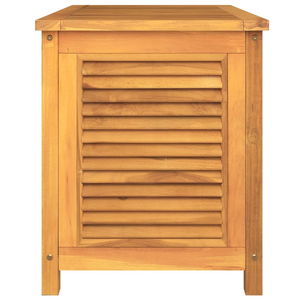 vidaXL Patio Storage Box with Bag 35.4"x19.7"x22.8" Solid Wood Teak