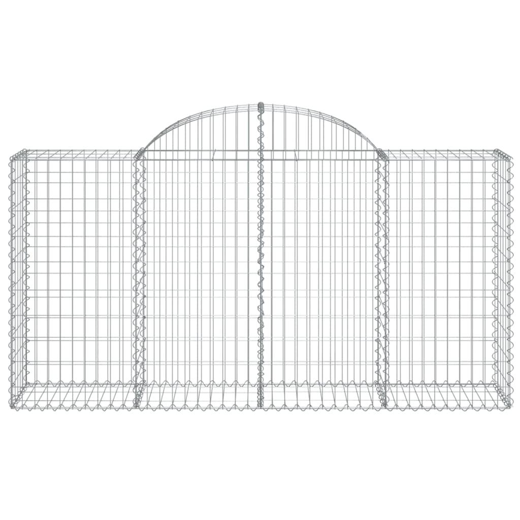 vidaXL Arched Gabion Baskets 50 pcs 78.7"x19.7"x39.4"/47.2" Galvanized Iron