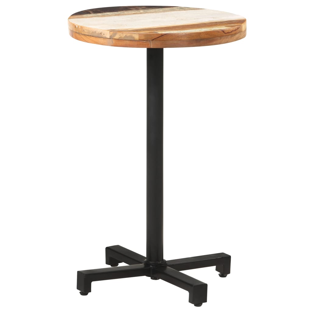 vidaXL Bistro Table Round Ø19.7"x29.5" Solid Reclaimed Wood