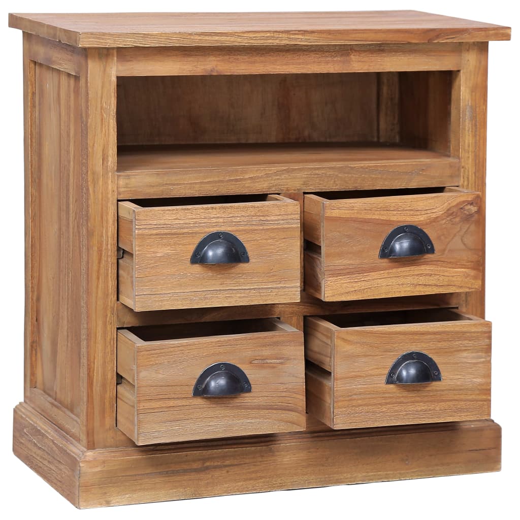 vidaXL Side Cabinet 23.6"x11.8"x23.6" Solid Teak