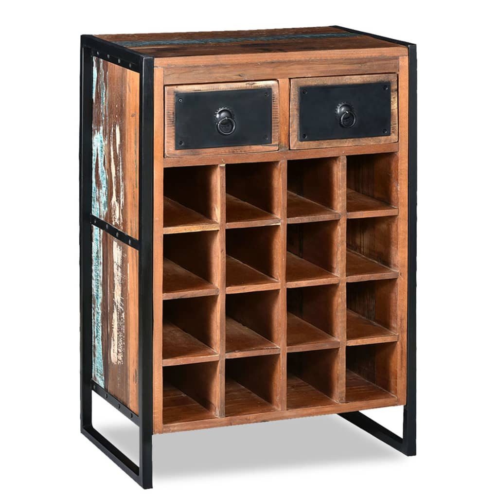 vidaXL Wine Rack for 16 Bottles Solid Reclaimed Wood