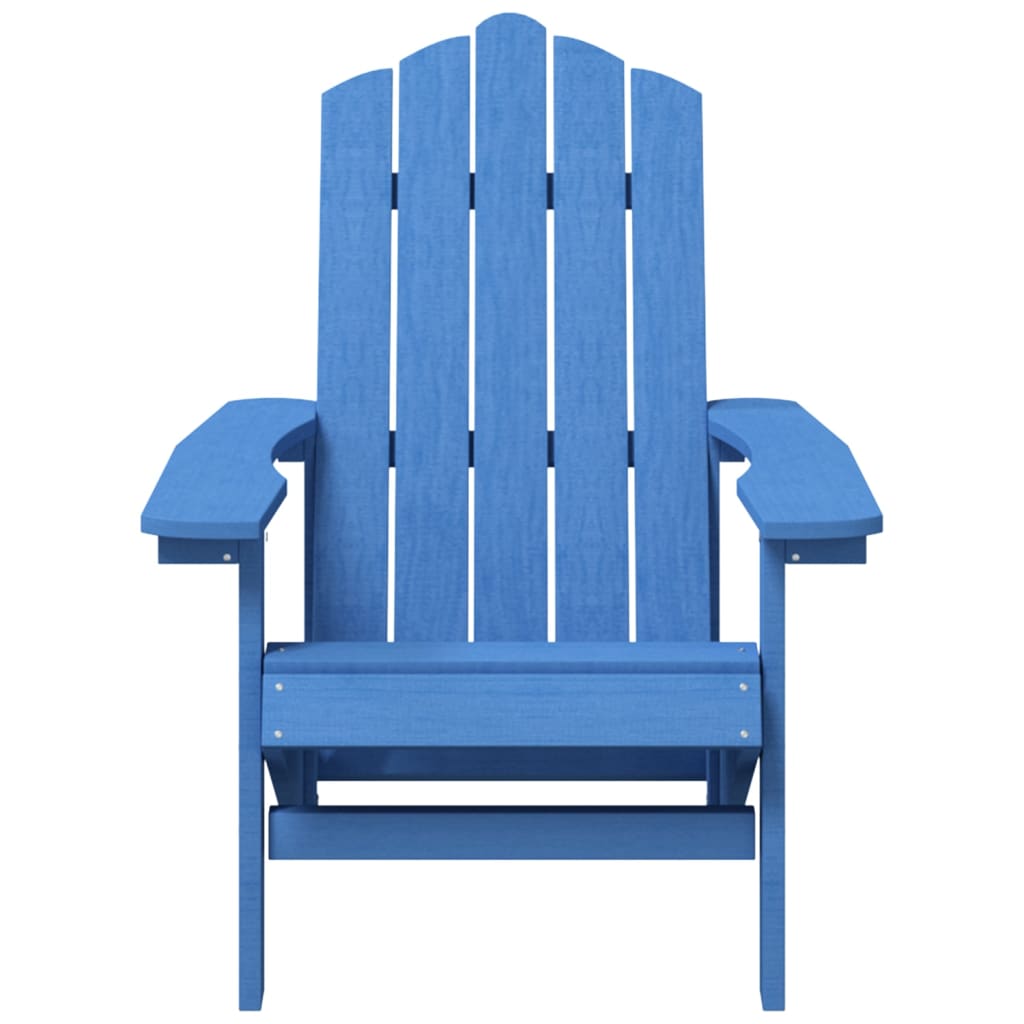 vidaXL Patio Adirondack Chairs with Table HDPE Aqua Blue