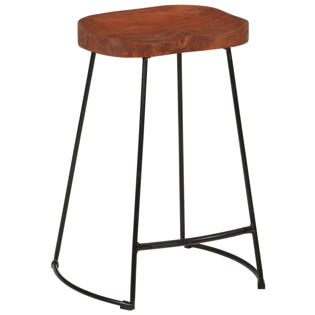 vidaXL Gavin Bar Stools 2 pcs 17.7"x15.7"x24.8" Solid Wood Mango