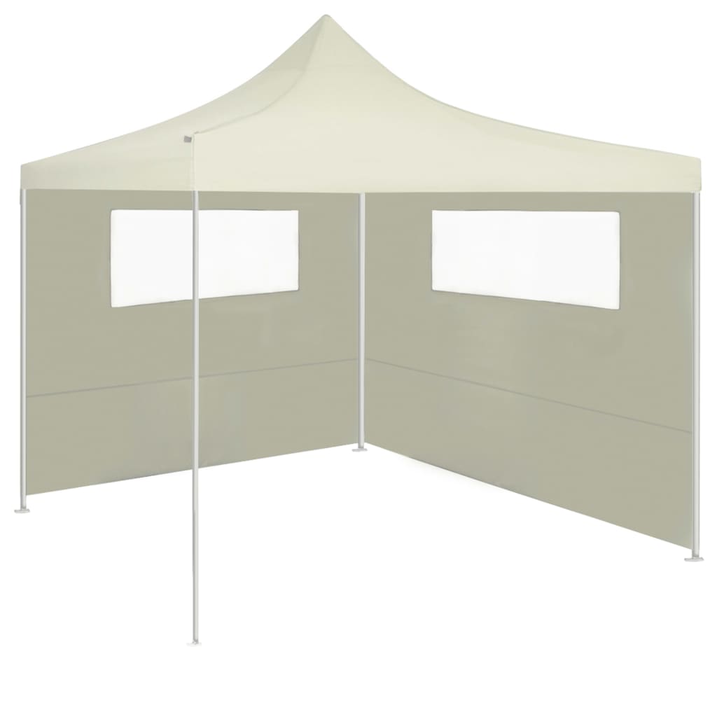 vidaXL Gazebo Sidewall with Windows 19.7'x6.6' Cream