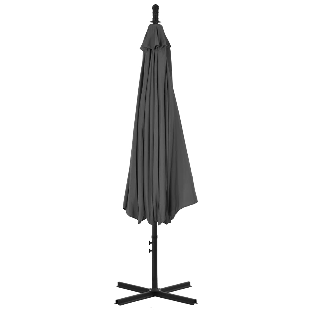 vidaXL Cantilever Garden Parasol with Steel Pole 118.1" Anthracite