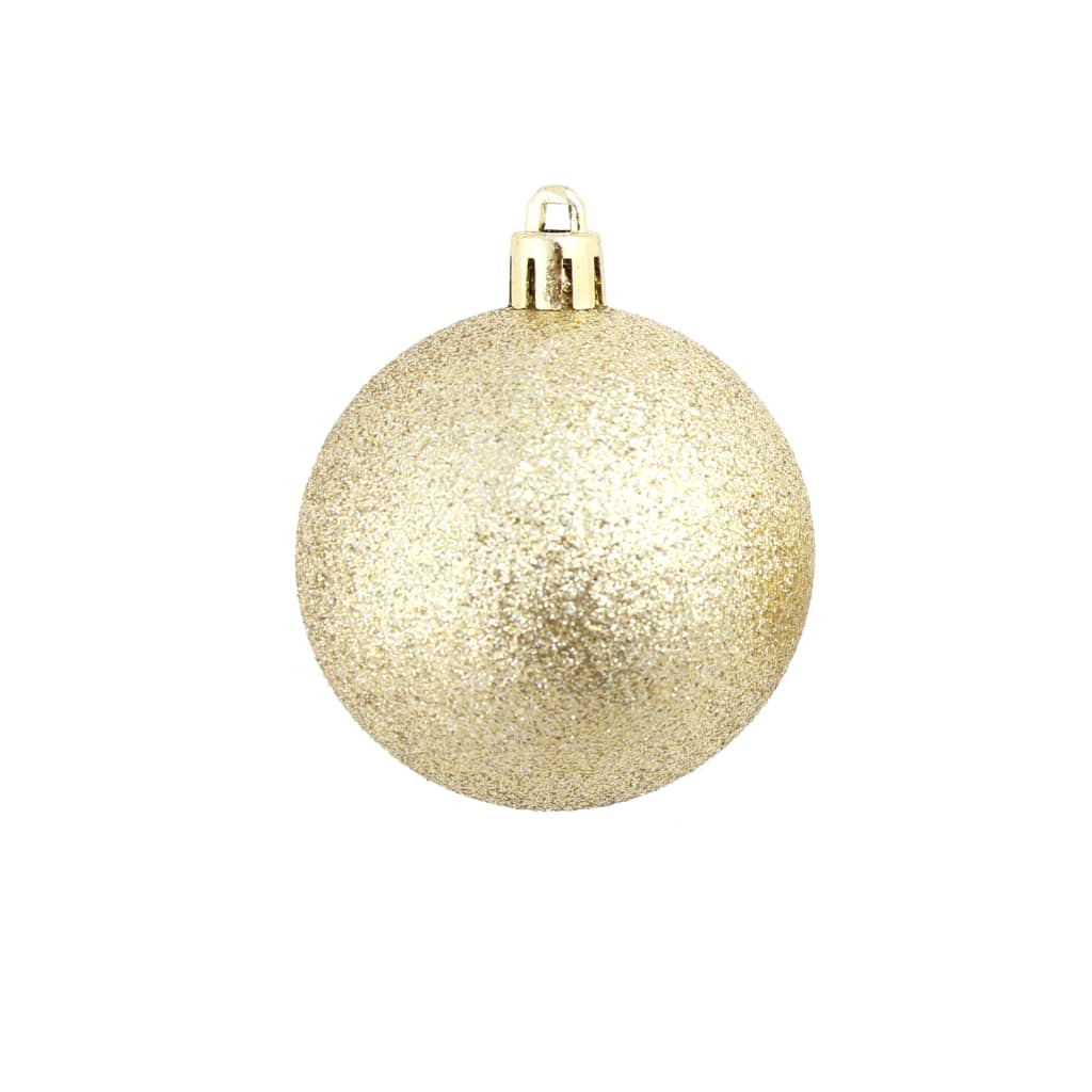 vidaXL 100 Piece Christmas Ball Set 1.2"/1.6"/2.4" Gold