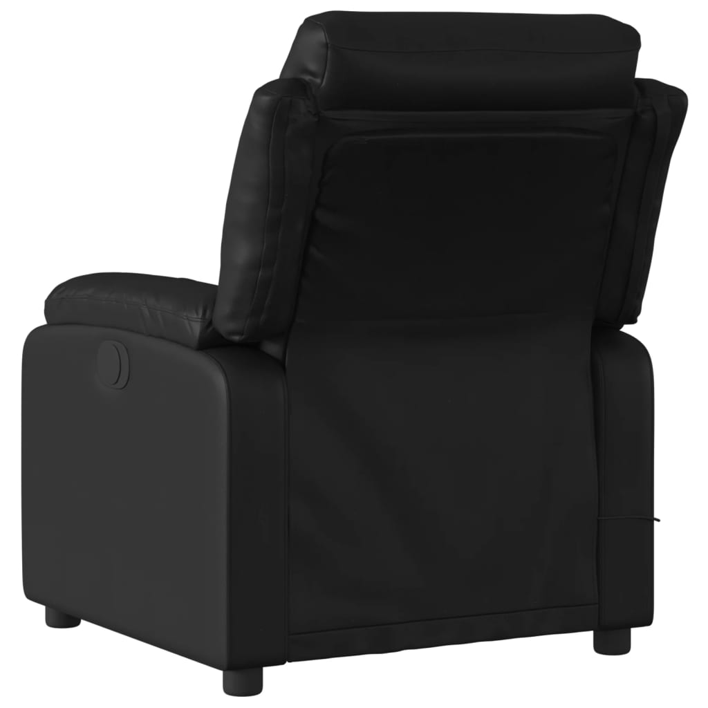 vidaXL Electric Massage Recliner Chair Black Faux Leather