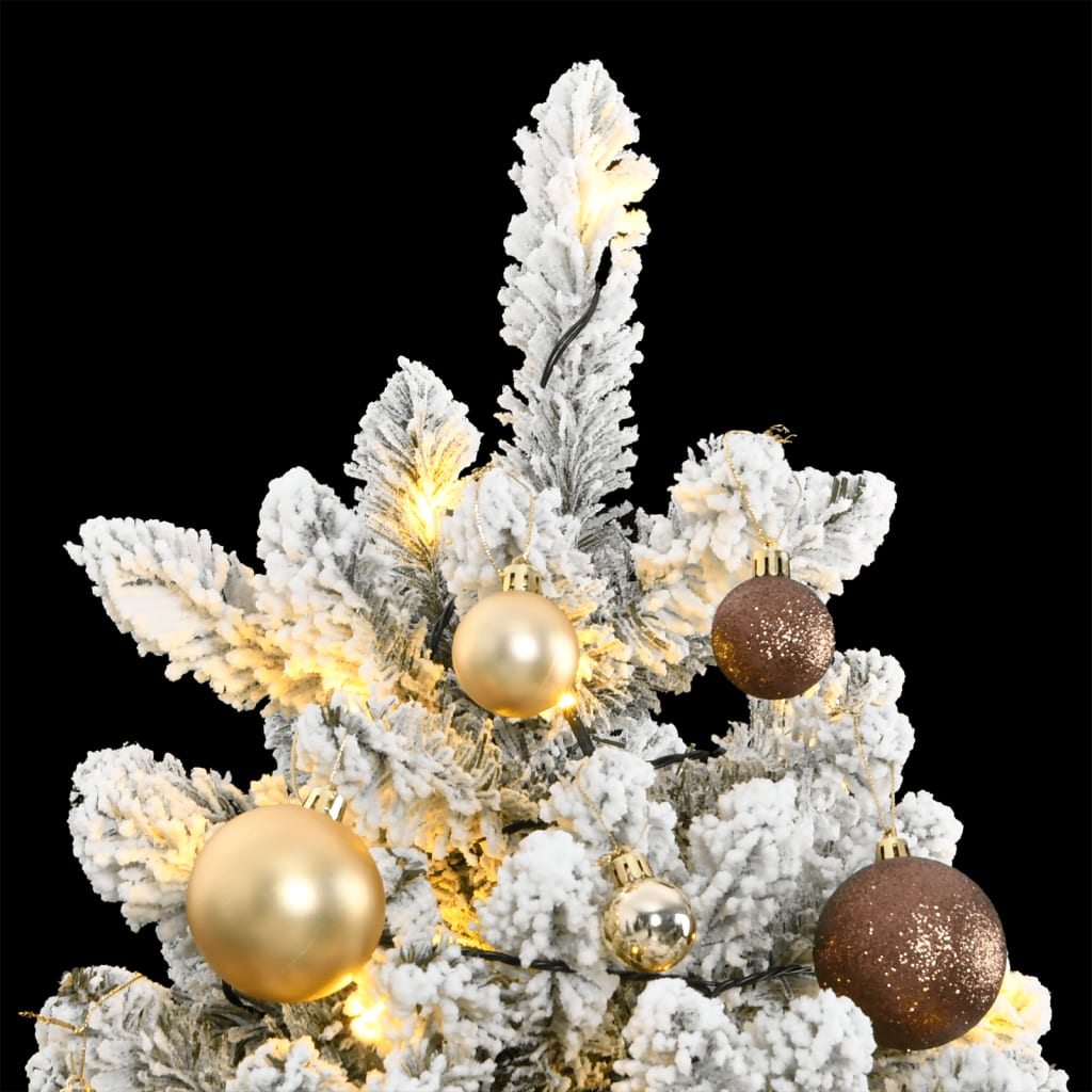 vidaXL Artificial Hinged Christmas Tree 300 LEDs & Ball Set 82.7"