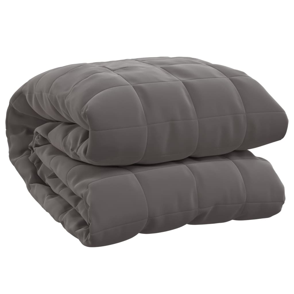 vidaXL Weighted Blanket Gray 86.6"x94.5" 24.3 lb Fabric