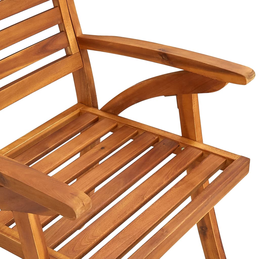 vidaXL Patio Chairs 8 pcs Solid Acacia Wood