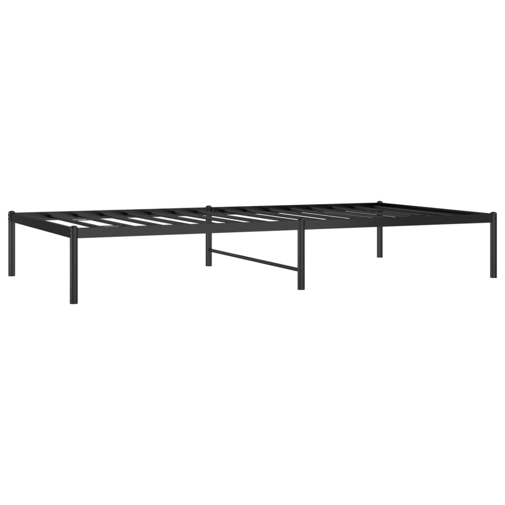 vidaXL Metal Bed Frame without Mattress Black 39.4"x78.7"