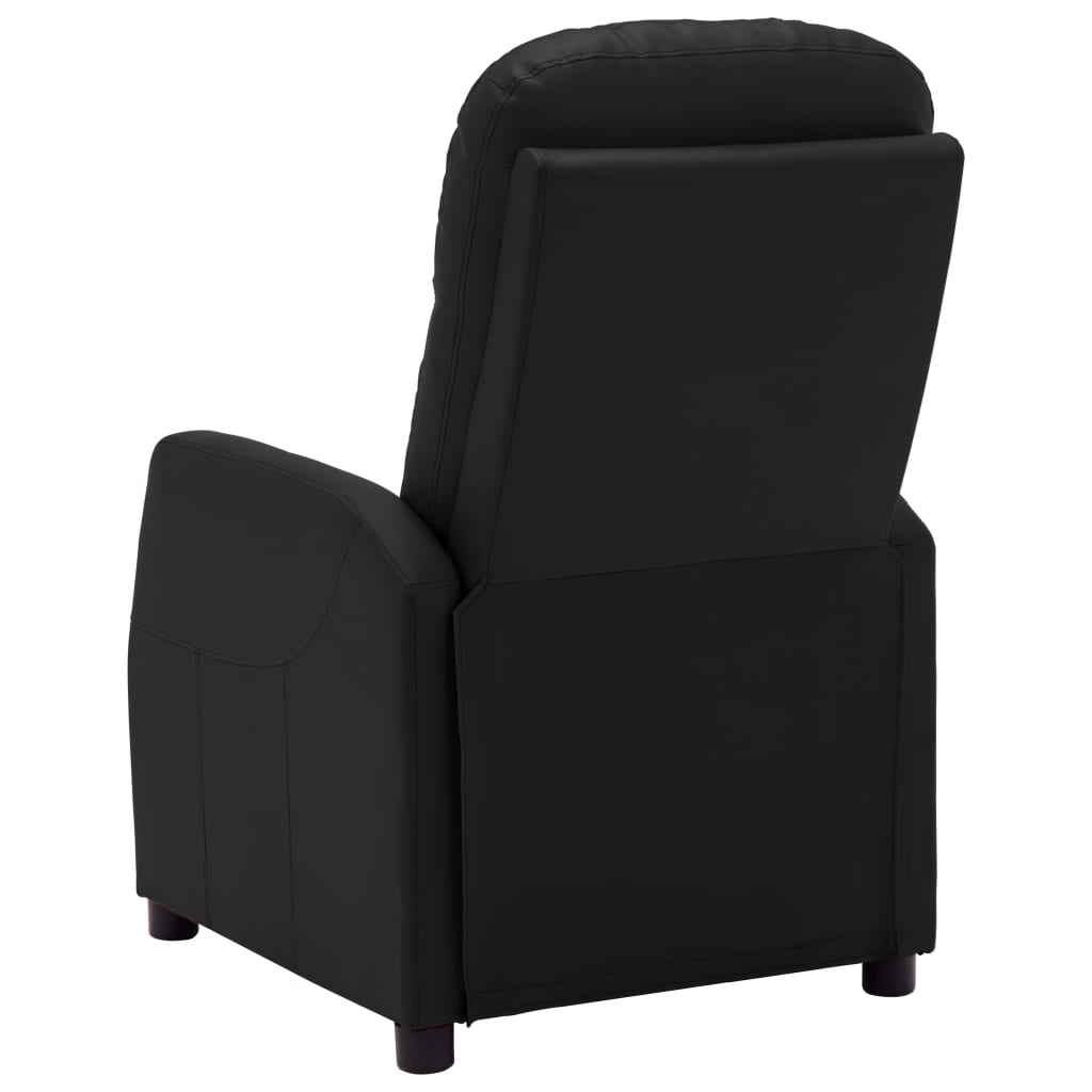 vidaXL Recliner Black Faux Leather