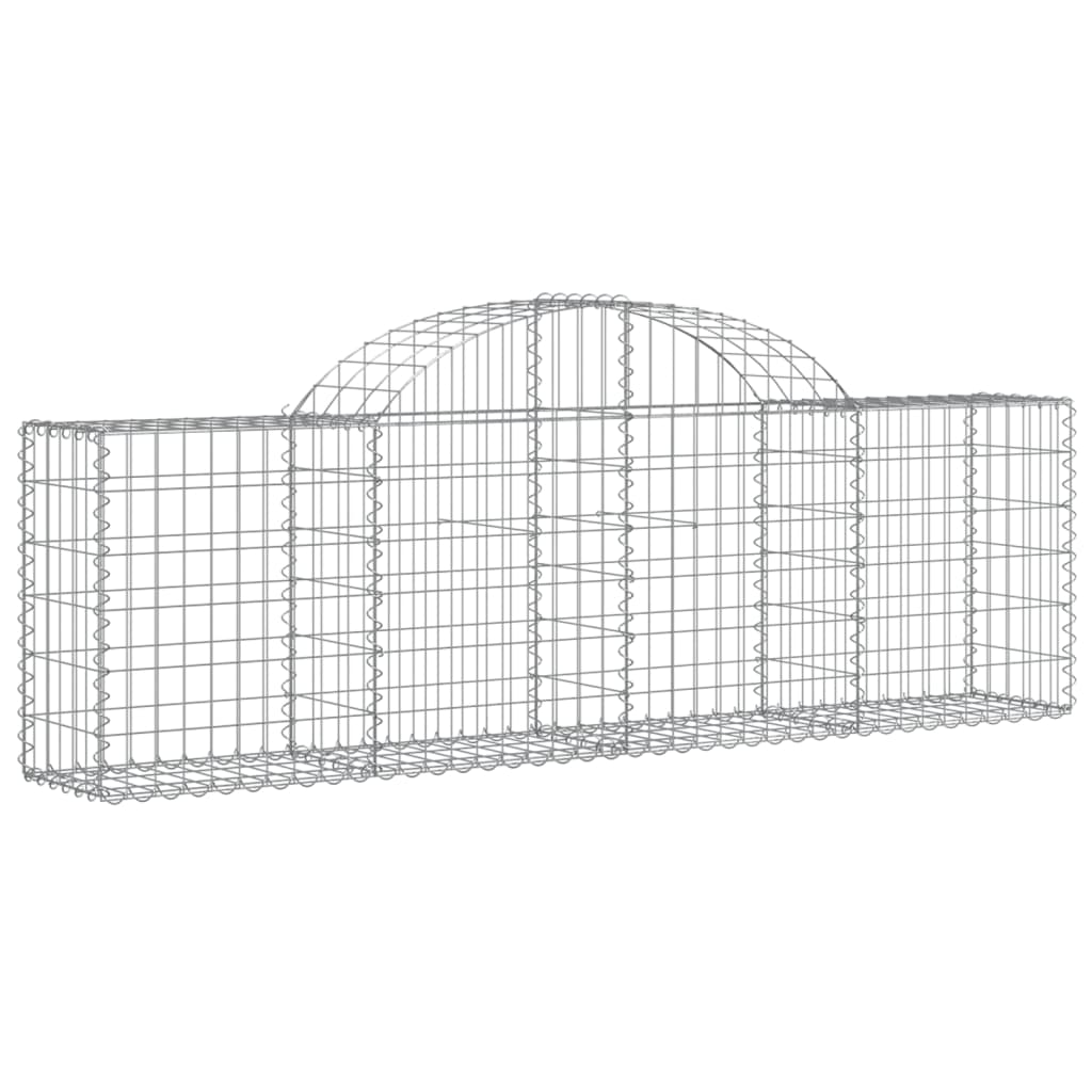 vidaXL Arched Gabion Baskets 25 pcs 78.7"x11.8"x23.6"/31.5" Galvanized Iron