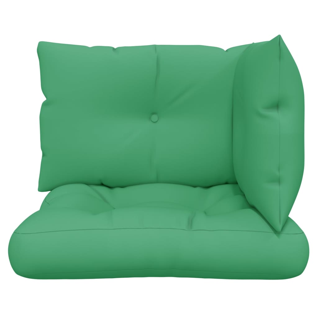 vidaXL Pallet Cushions 3 pcs Green Fabric