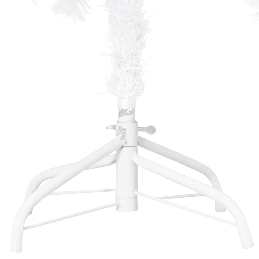 vidaXL Artificial Pre-lit Christmas Tree with Thick Branches White 59.1"