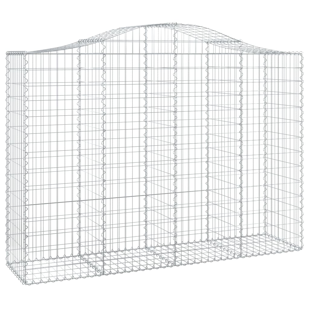 vidaXL Arched Gabion Baskets 7 pcs 78.7"x19.7"x55.1"/63" Galvanized Iron