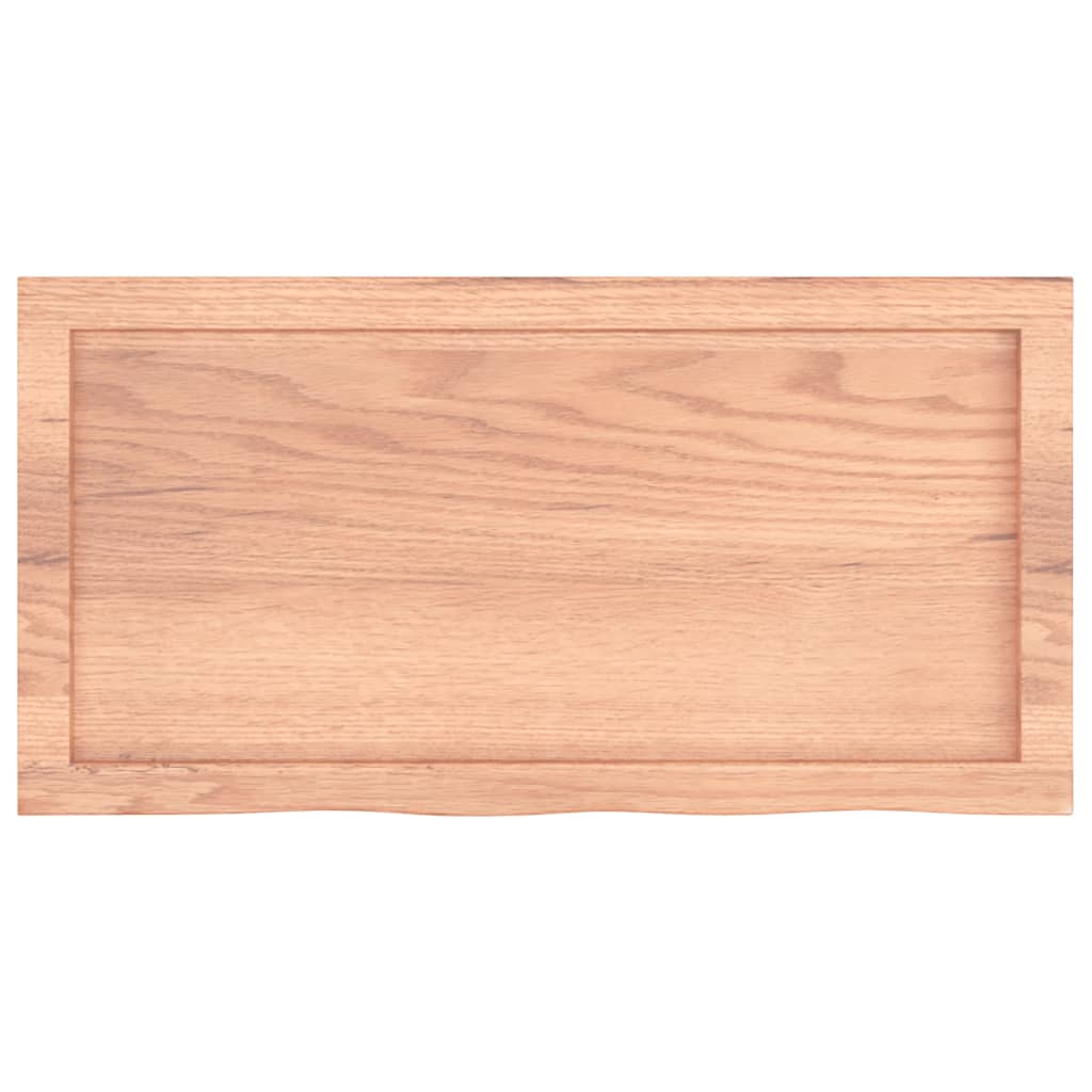 vidaXL Wall Shelf Light Brown 31.5"x15.7"x(0.8"-1.6") Treated Solid Wood Oak