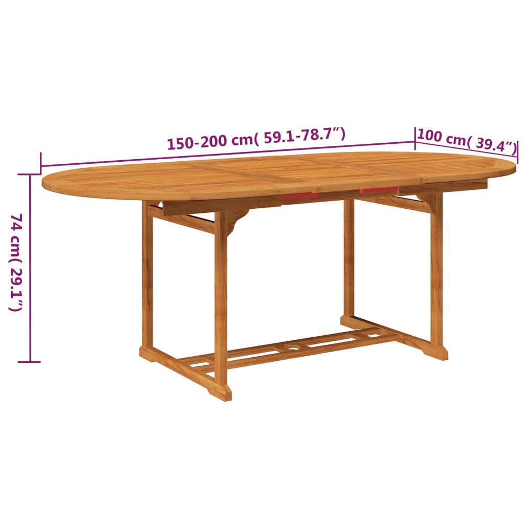 vidaXL 5 Piece Patio Dining Set Solid Acacia Wood