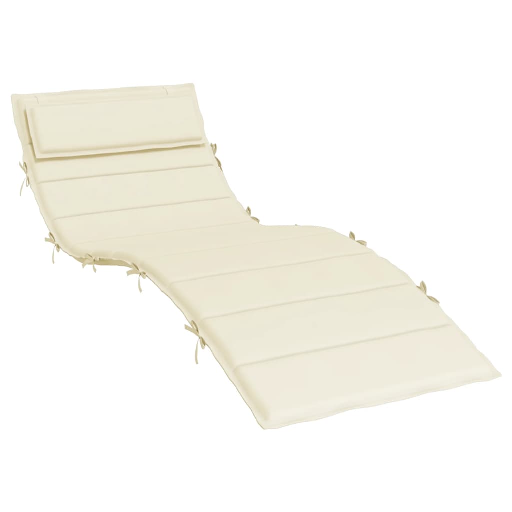 vidaXL Sun Lounger Cushion Cream 70.9"x23.6"x1.2" Oxford Fabric