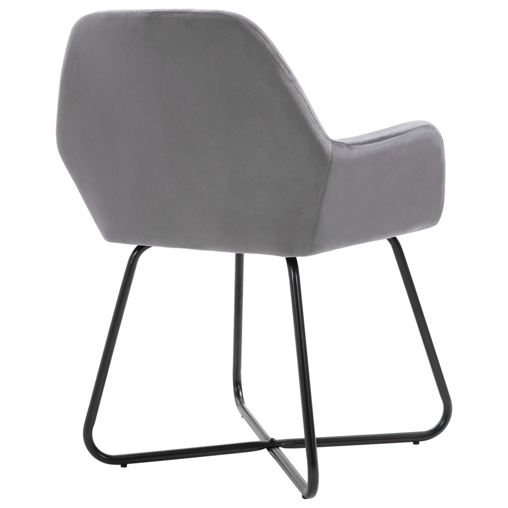 vidaXL Dining Chairs 6 pcs Gray Velvet