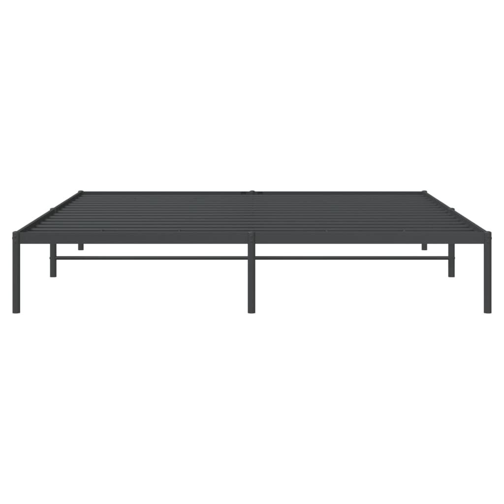 vidaXL Metal Bed Frame without Mattress Black 72"x83.9"