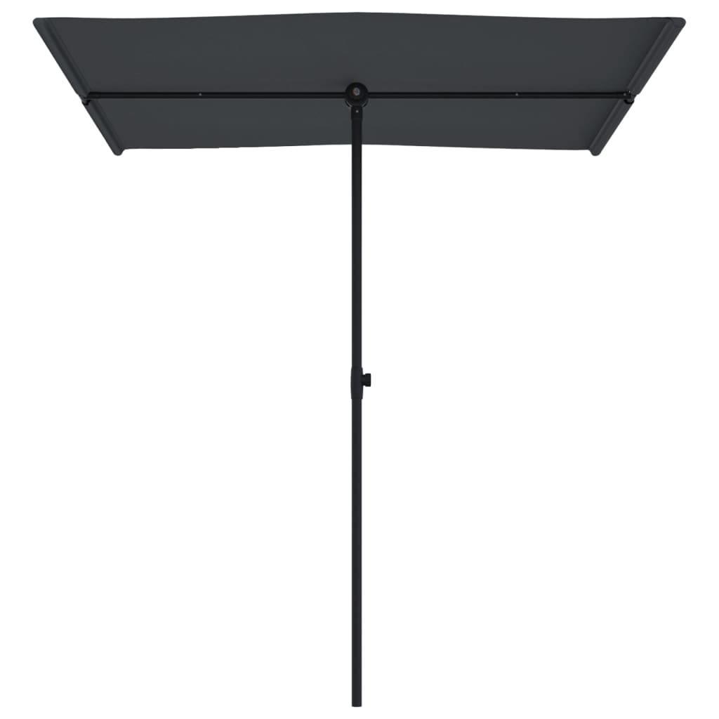 vidaXL Garden Parasol with Aluminum Pole 70.9"x43.3" Black