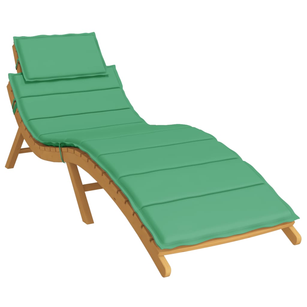 vidaXL Sun Lounger Cushion Green 73.2"x22.8"x1.2" Oxford Fabric