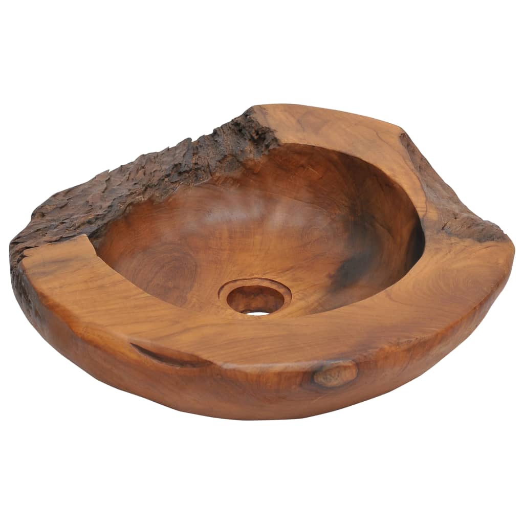 vidaXL Basin Solid Teak 17.7"