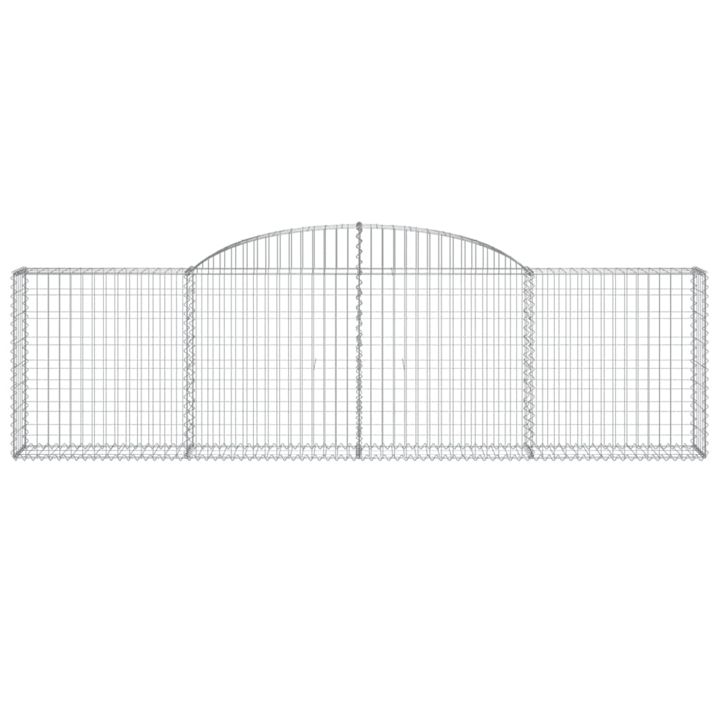 vidaXL Arched Gabion Baskets 11 pcs 118.1"x11.8"x31.5"/39.4" Galvanized Iron