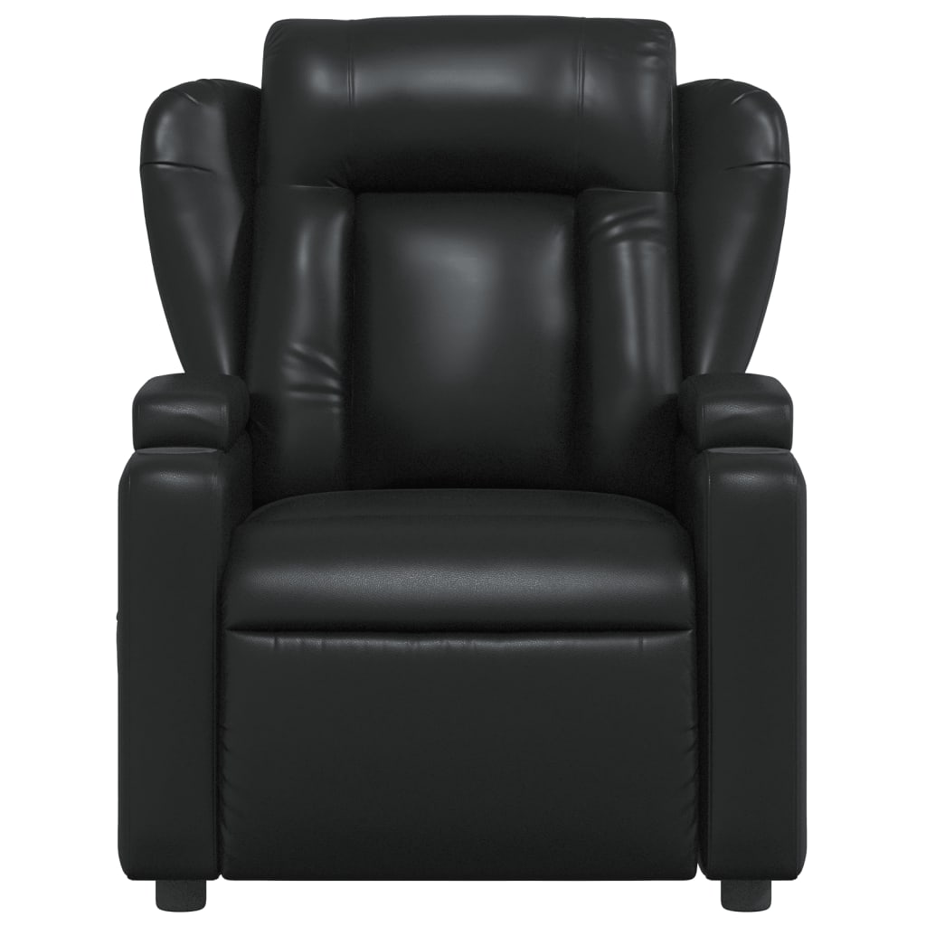 vidaXL Massage Recliner Chair Black Faux Leather