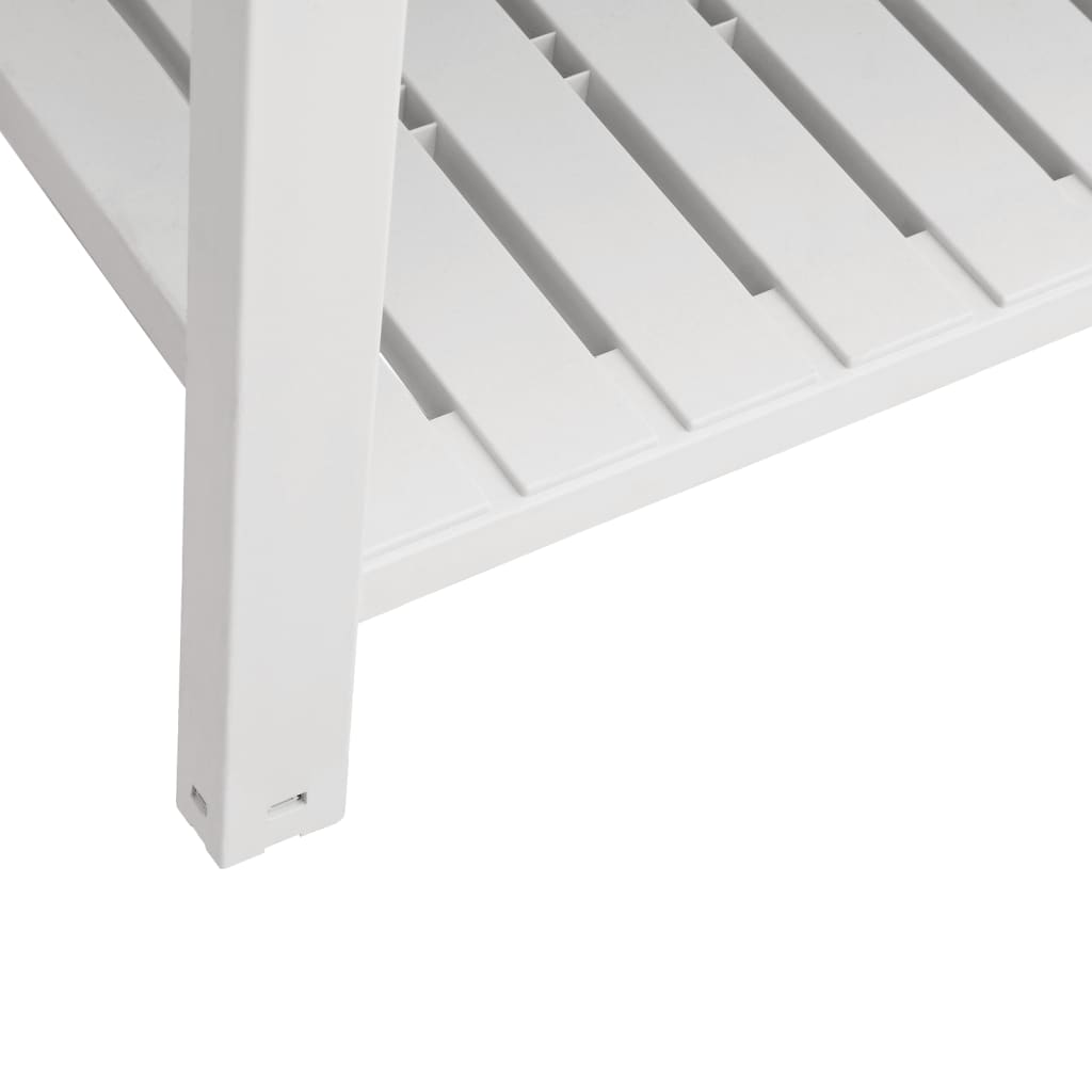 vidaXL Garden Raised Bed White 43.3"x17.7"x31.1" Polypropylene