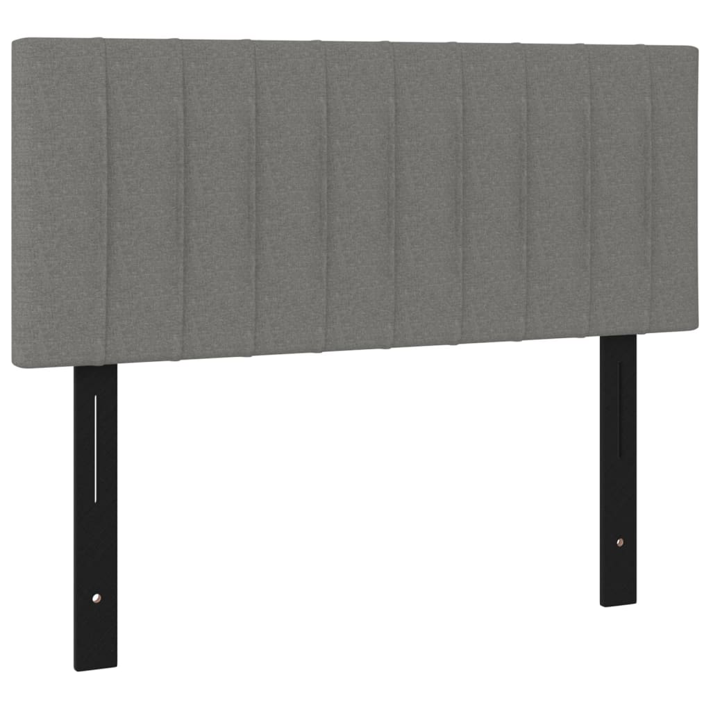 vidaXL LED Headboard Dark Gray 39.4"x2"x30.7"/34.6" Fabric