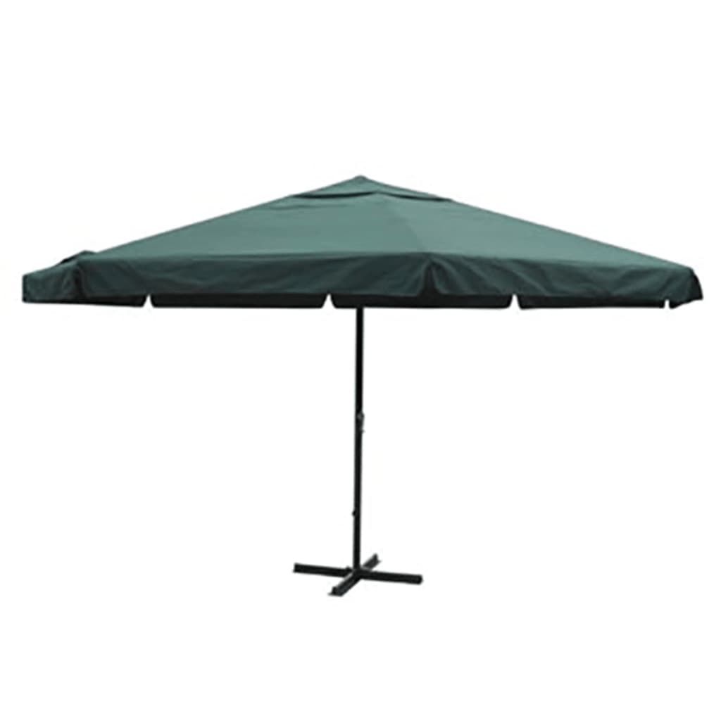 vidaXL Garden Parasol Green Aluminum 196.9"