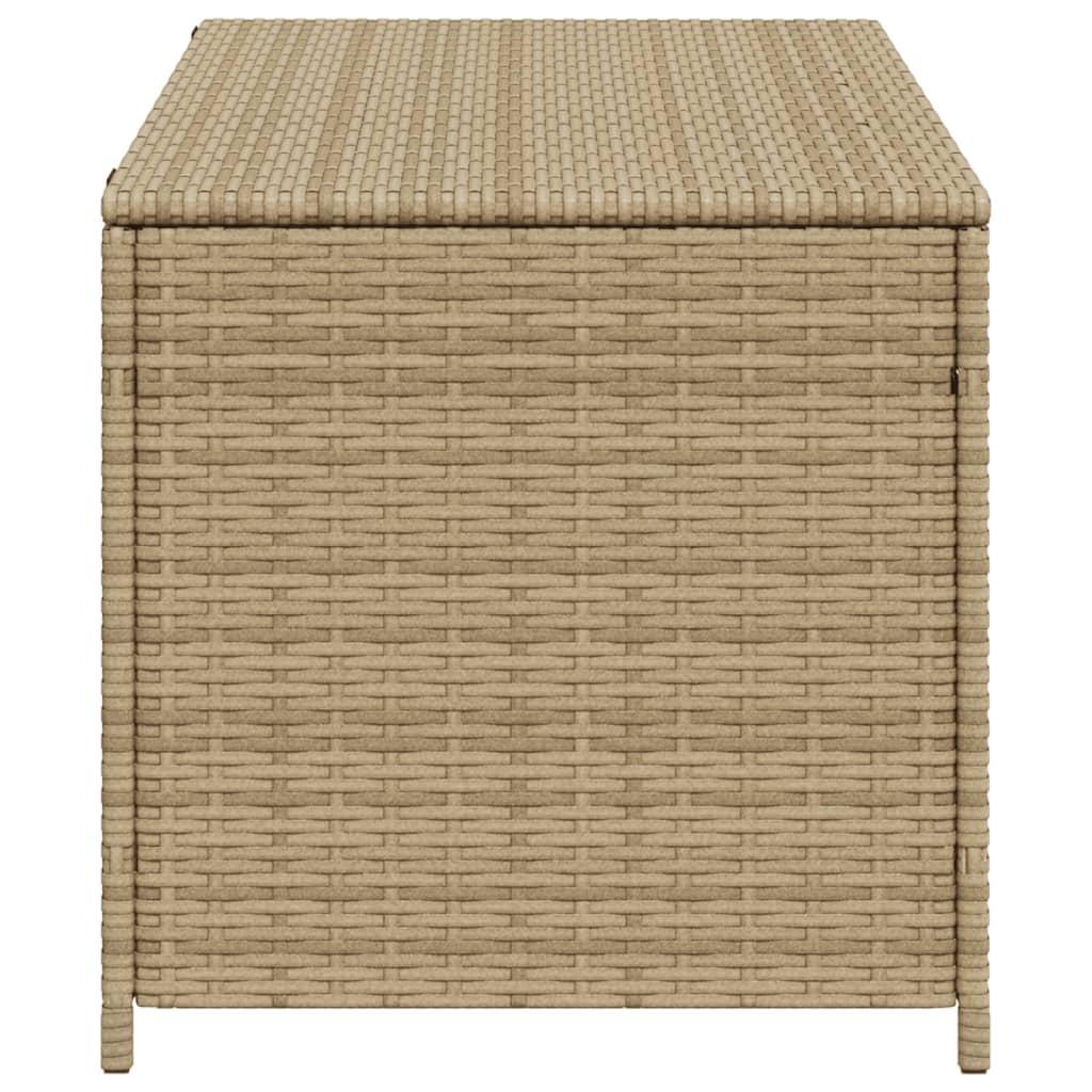 vidaXL Garden Storage Box Mix Beige 50.2 Gal Poly Rattan