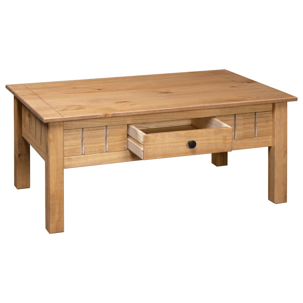 vidaXL Coffee Table 39.4"x23.6"x17.7" Solid Pine Wood Panama Range