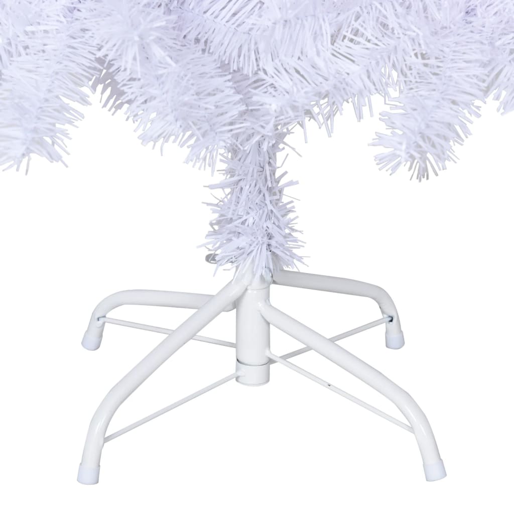 vidaXL Artificial Christmas Tree with Thick Branches White 4 ft PVC